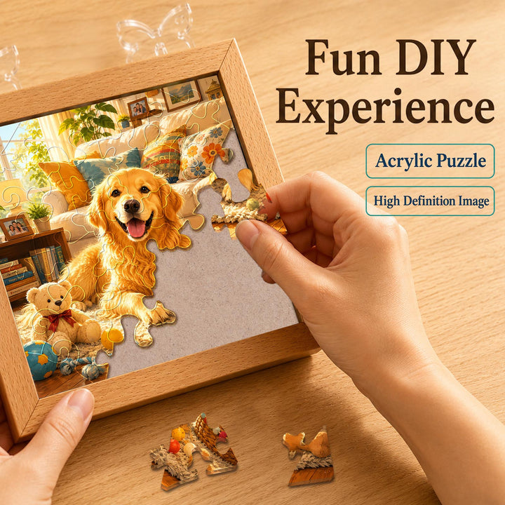 Acrylic Puzzle Night Light - Golden Sunshine