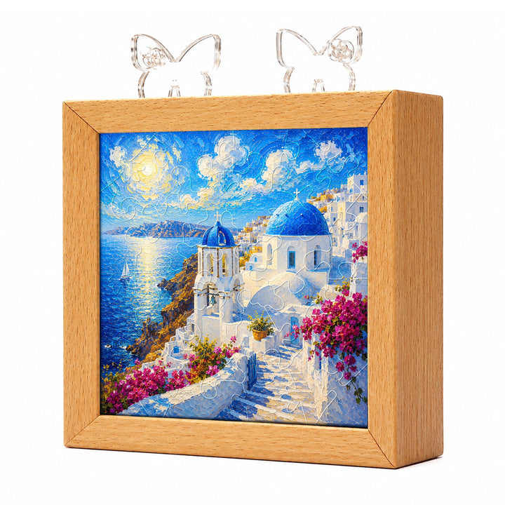 Acrylic Puzzle Night Light - Santorini Sunlight