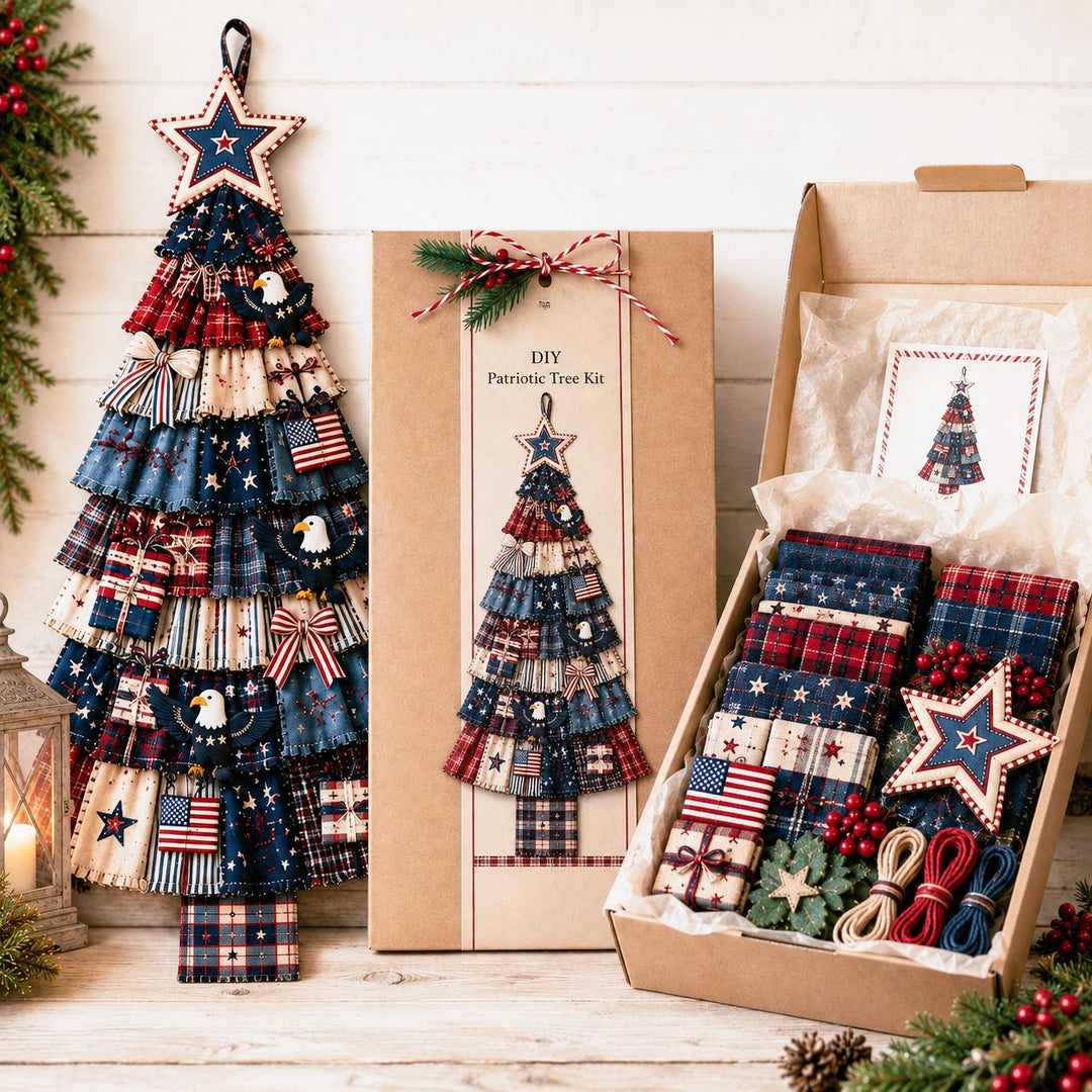 🎄Beginner-Friendly DIY Oversized Patchwork Christmas Tree Door Hanging Kit | Complete Kit with All Tools & Step-by-Step Guide Included 💕