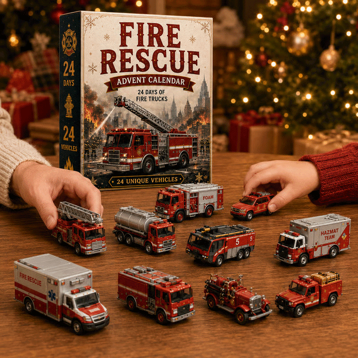 Limited Edition $19.99, Only 100 Sets Left!🚒Fire Rescue 24-Day Advent Calendar