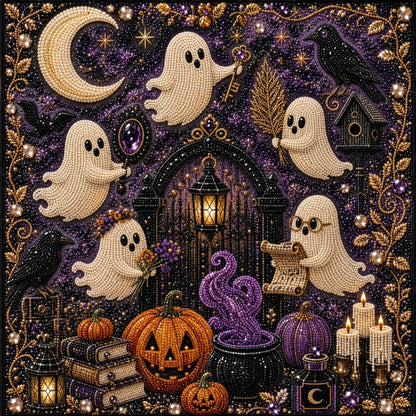 👻Framed White Ghost - Pearls Painting Kit