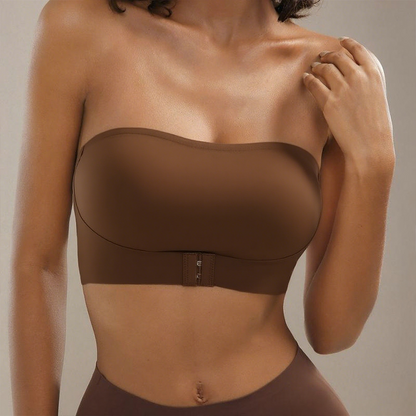 Front Closure Wireless Seamless Bandeau Bra