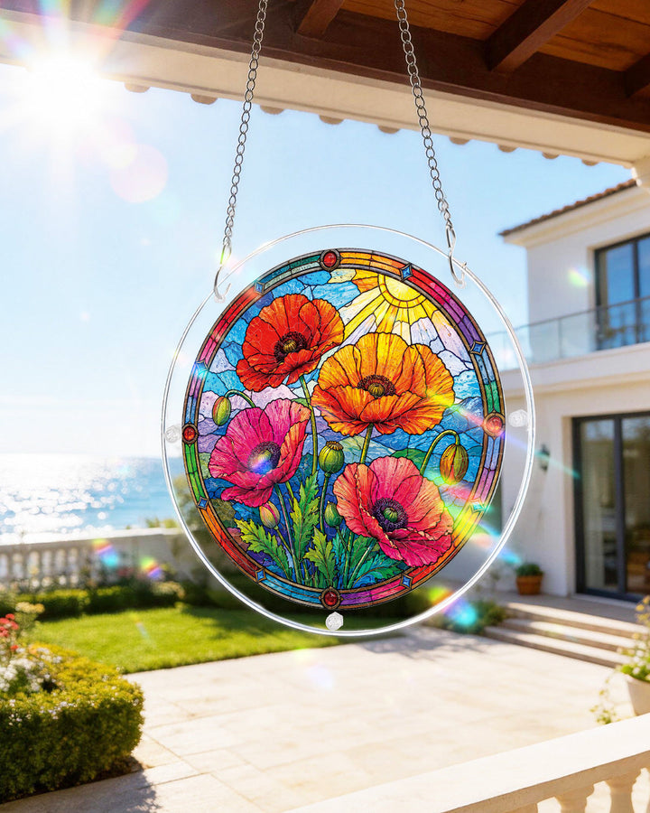 Sunlit Floral Garden Light Suncatcher-Acrylic Window Art