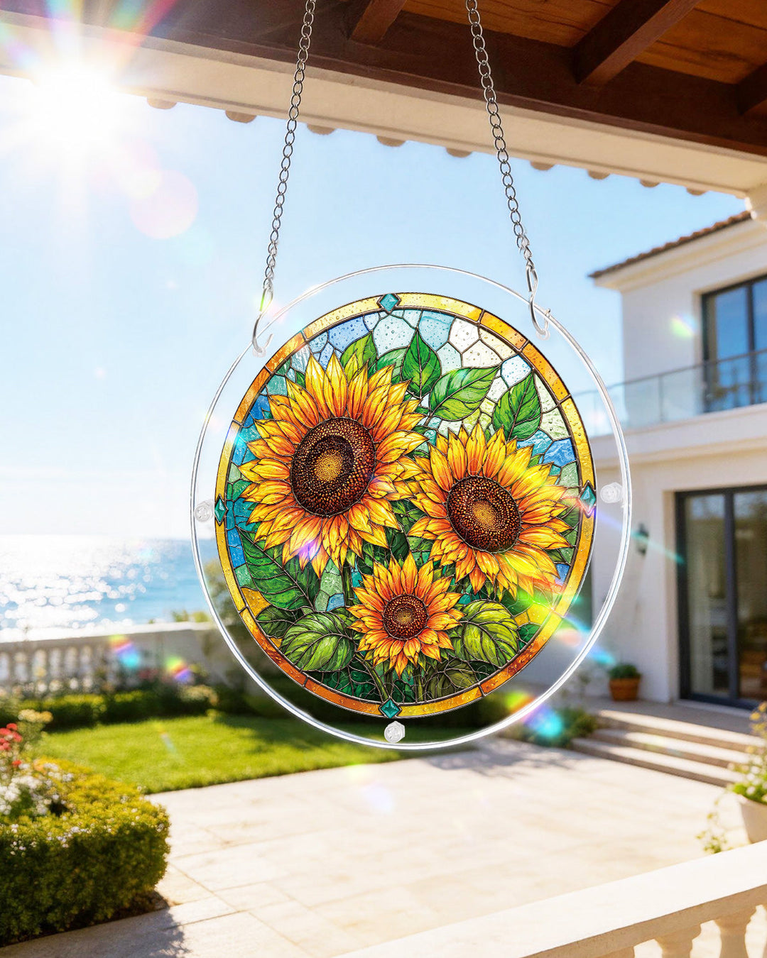 Sunflower Radiance Light Suncatcher-Acrylic Window Art