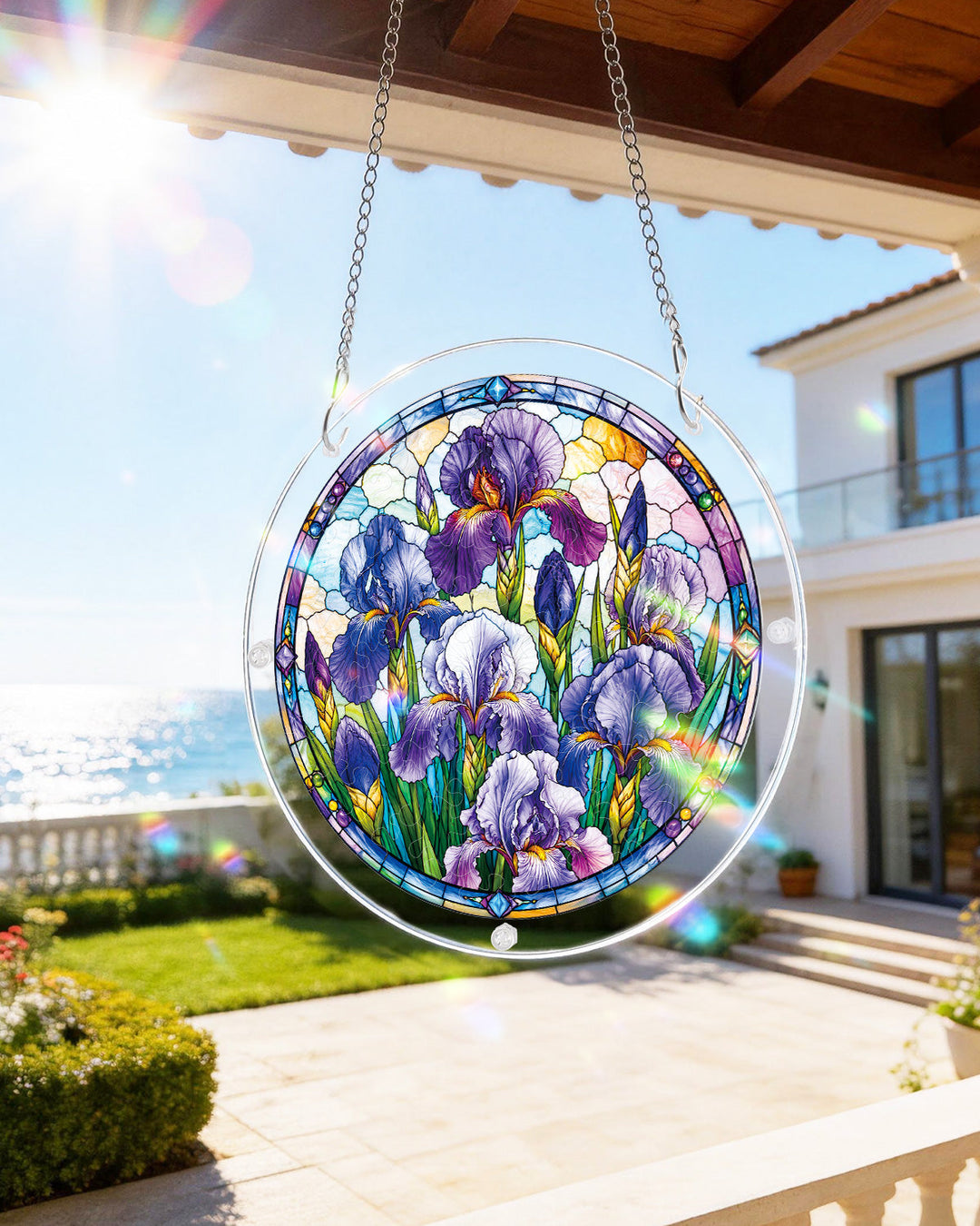 Iris Morning Light Light Suncatcher-Acrylic Window Art