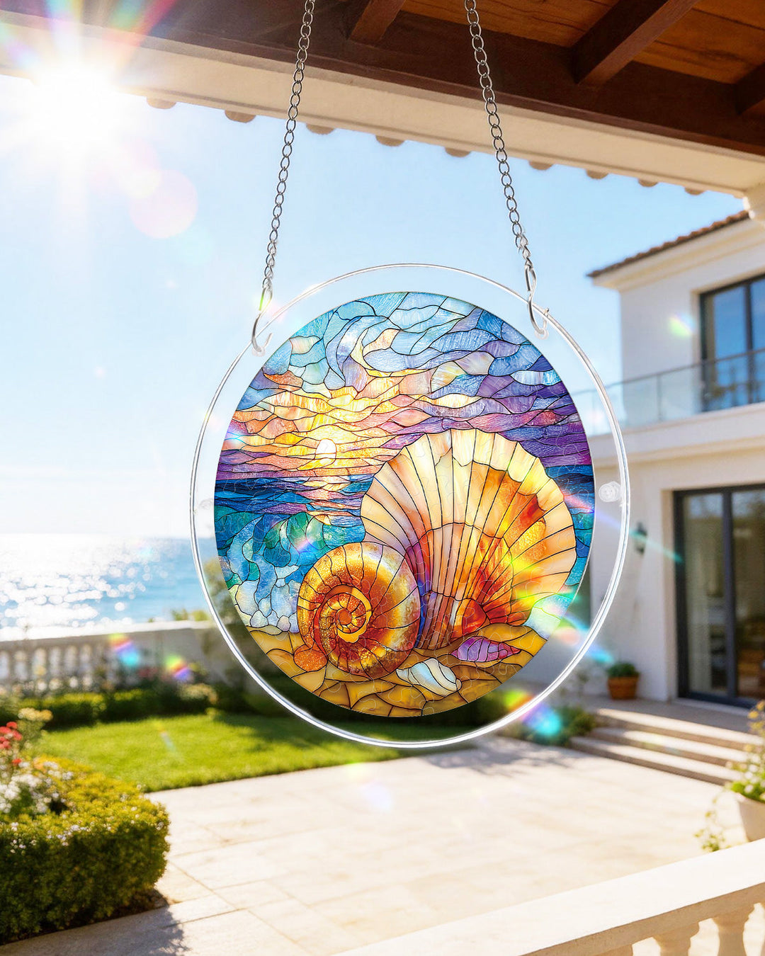 Ocean Echo Shell Light Suncatcher-Acrylic Window Art