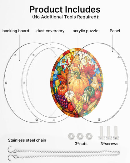 Autumn Harvest Feast Light Suncatcher-Acrylic Window Art