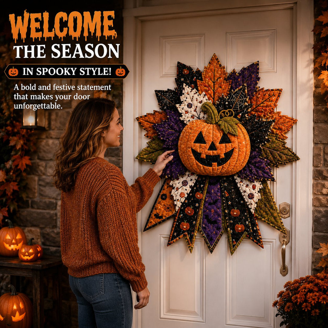 Jack-O’-Lantern Harvest - Halloween Handmade Door Bow DIY Sewing Kit
