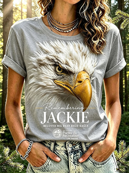 Retro In Loving Memory Of Jackie Rest In Peace Jackie Of Big Bear Valley A Legend. Forever In Our Hearts Print T-Shirt