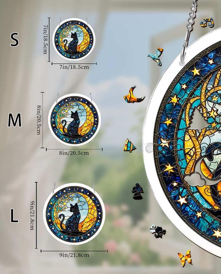 Acrylic Jigsaw Puzzle Suncatcher - Selene’s Cat