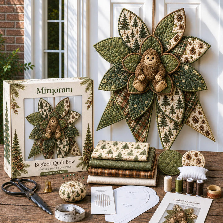 Raccoon - Handmade Quilted Door Bow DIY Sewing Kit