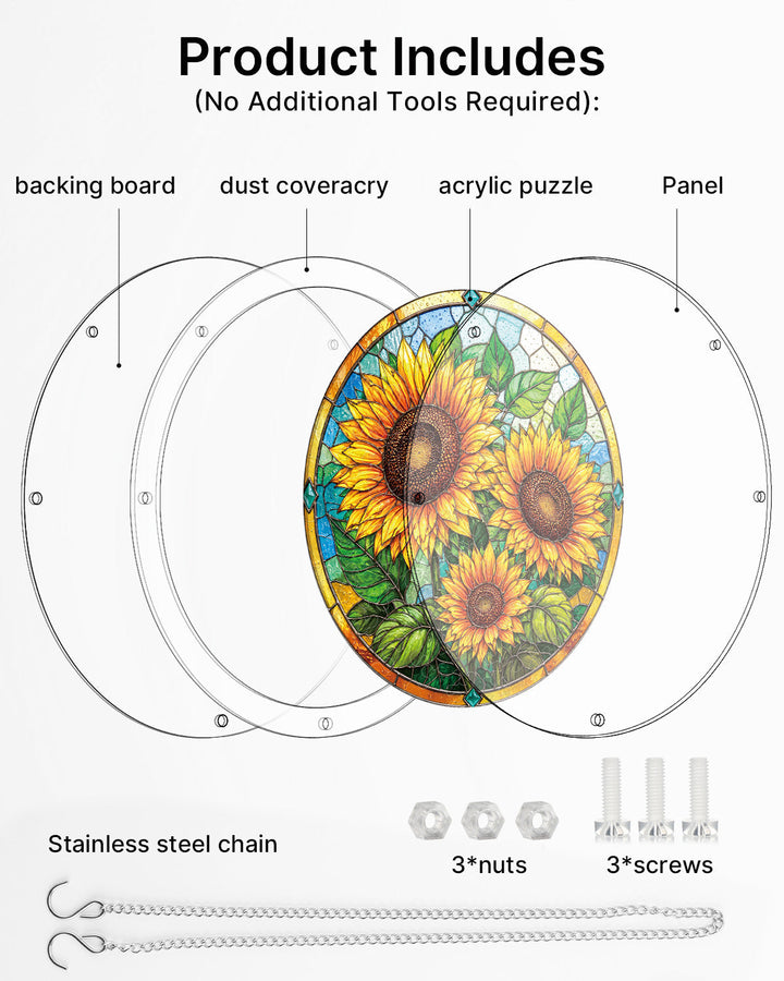 Sunflower Radiance Light Suncatcher-Acrylic Window Art