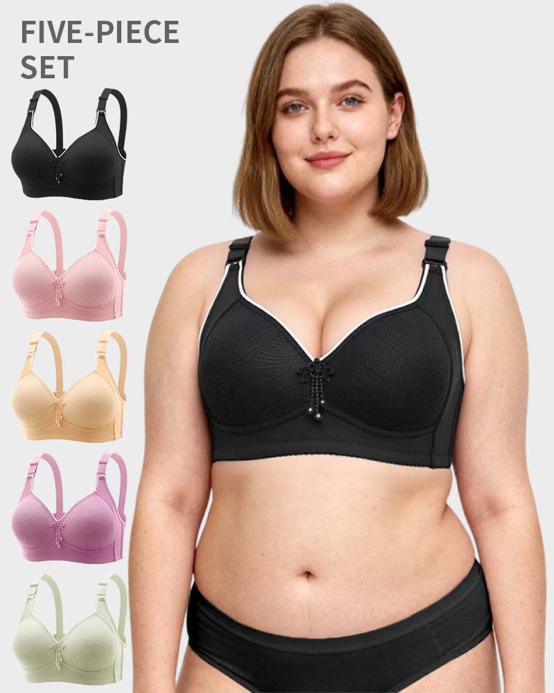 The 5-Piece Set | Wireless Push-Up & Jacquard Lace