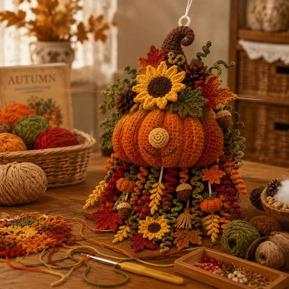 🧶DIY Seasonal 3D Crochet Door Hanger Kit Collection | Coordinated Yarn, Filling, Accessories & Step-by-Step Instructions Included 💕