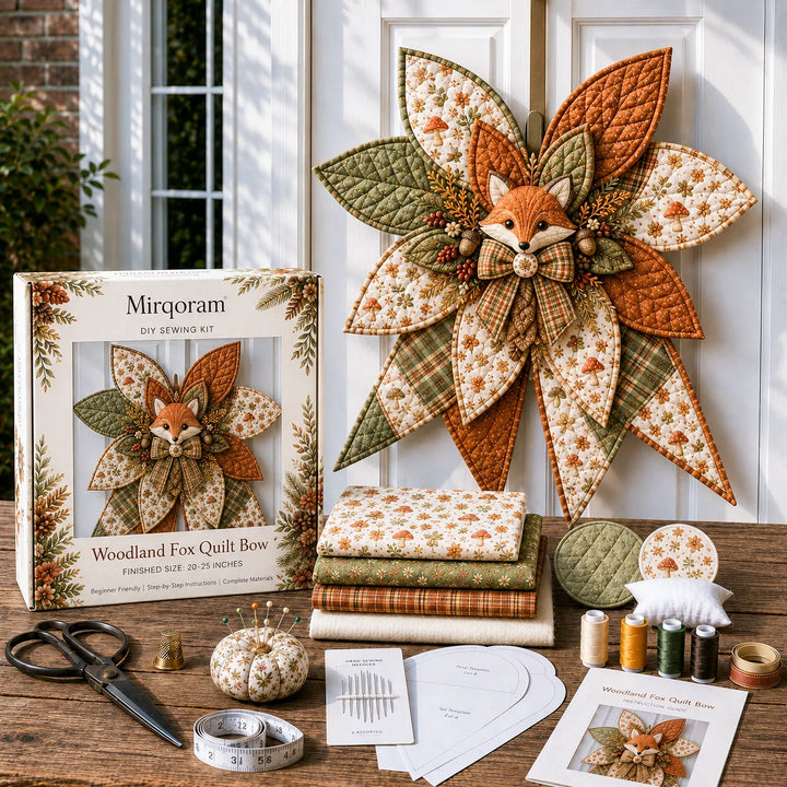 Raccoon - Handmade Quilted Door Bow DIY Sewing Kit