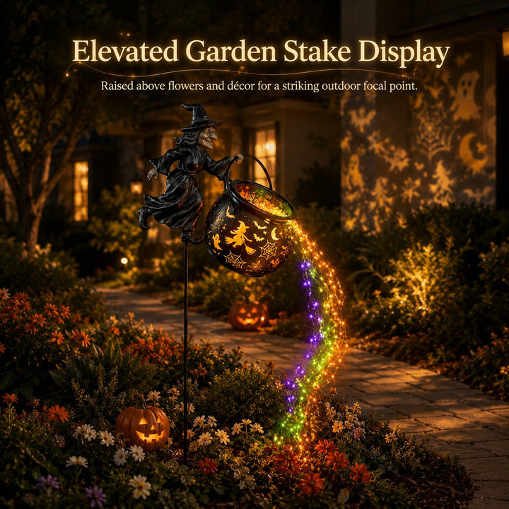 🔥Last Day 49% OFF🎃Halloween Witch Cauldron Garden Light