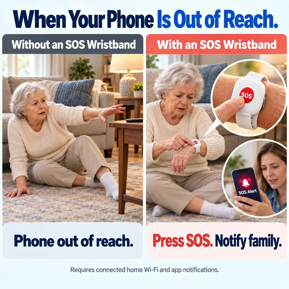 🔥LAST DAY SALE 49% OFF-⚡ One-Touch SOS Safety Watch – Instant Wi-Fi Alerts to Family Phones | Rechargeable & Waterproof Design
