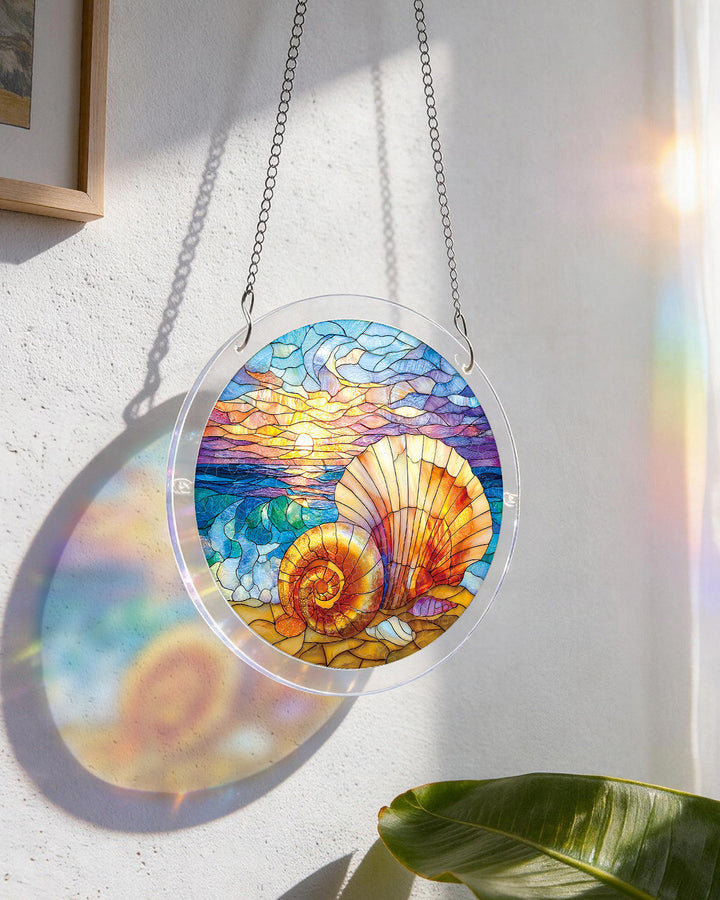 Ocean Echo Shell Light Suncatcher-Acrylic Window Art