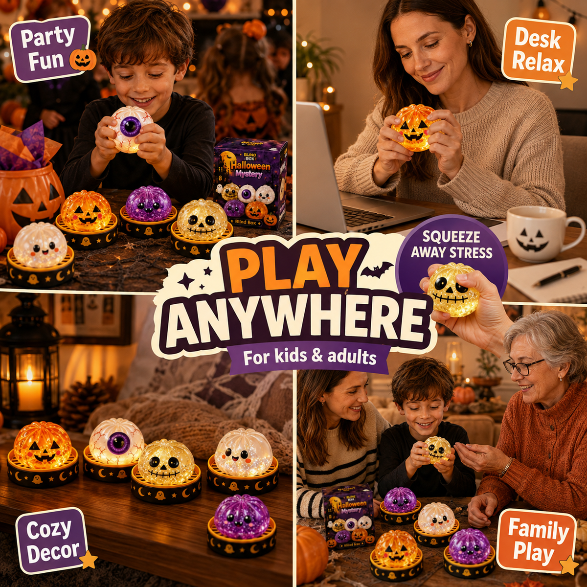 🎃Halloween Dumpling Stress Relief Toys with Steamer Storage Boxes