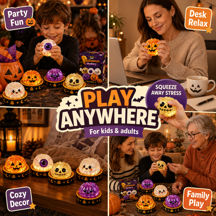 🎃Halloween Dumpling Stress Relief Toys with Steamer Storage Boxes