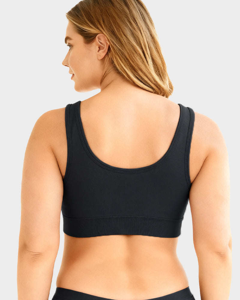 Wide Shoulder Strap Wireless T-Shirt Bra