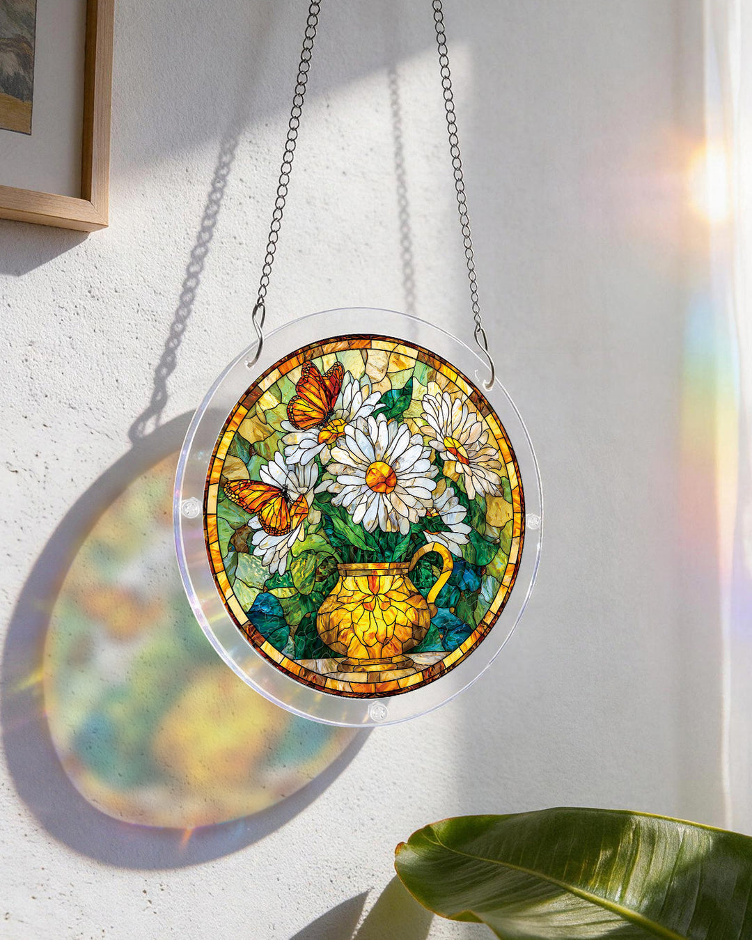 Daisy Butterfly Garden Light Suncatcher-Acrylic Window Art