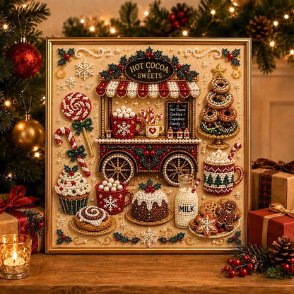 Framed Nutcracker - Pearls Painting Kit DIY Christmas Diamond Painting Pearl Dot Crafts 20x20CM