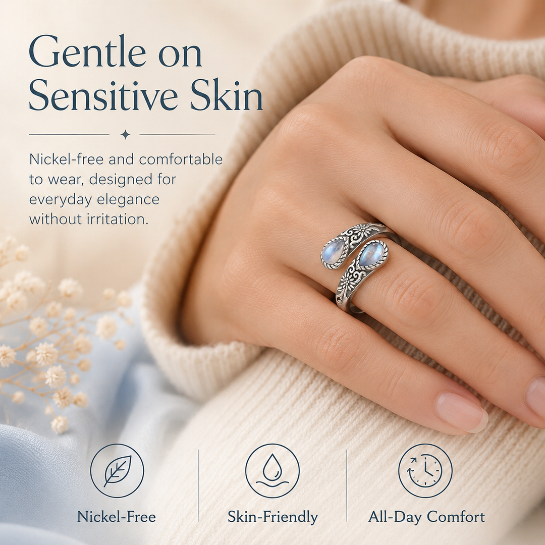 Vintage Moonlight Ring Collection | Adjustable Floral & Nature-Inspired Designs