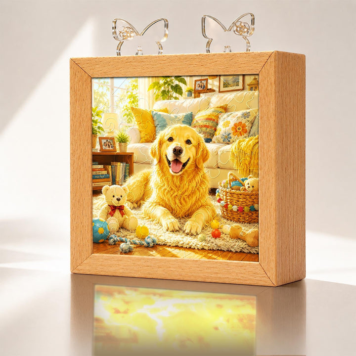 Acrylic Puzzle Night Light - Golden Sunshine