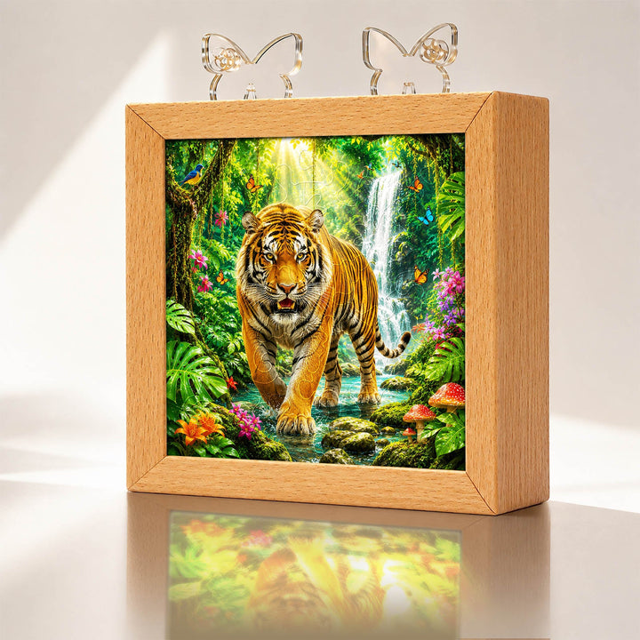 Acrylic Puzzle Night Light - Jungle Tiger King
