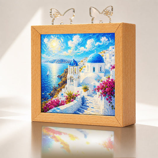 Acrylic Puzzle Night Light - Santorini Sunlight