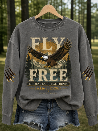 Women's Fly Free Jackie Print Casual Sweatshirt
