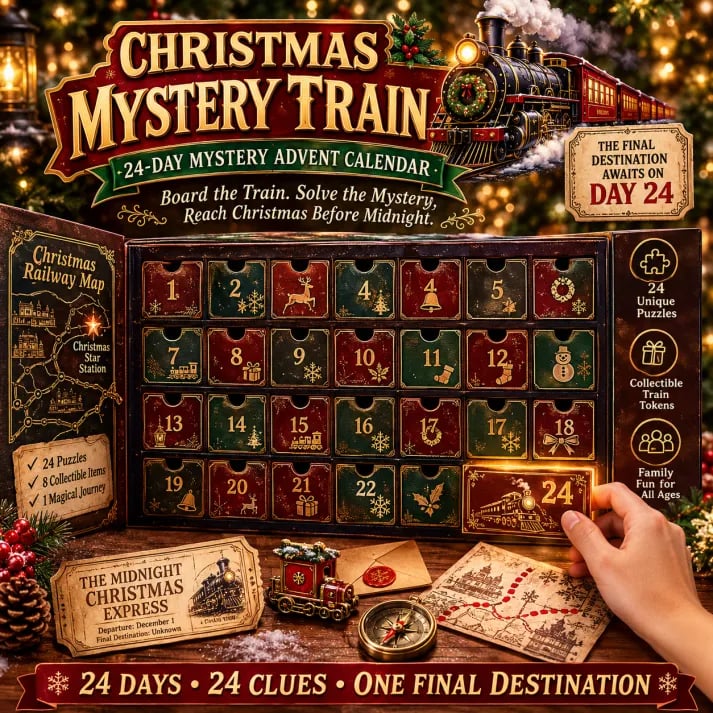 ⏳ Limited Time 50% OFF – 🎁✨24-Day Mystery Adventure Advent Calendar Collection | 24 Clues, Hands-On Puzzles & One Final Reveal