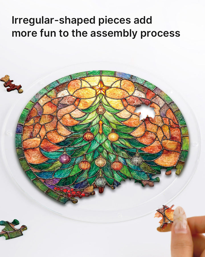 Christmas Glow Tree Light Suncatcher-Acrylic Window Art