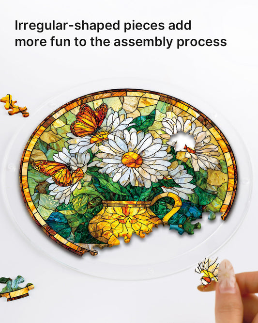 Daisy Butterfly Garden Light Suncatcher-Acrylic Window Art