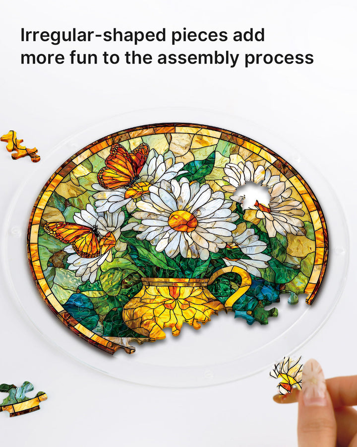 Daisy Butterfly Garden Light Suncatcher-Acrylic Window Art