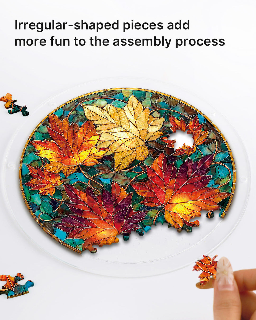 Acrylic Jigsaw Puzzle Suncatcher - Golden Maple