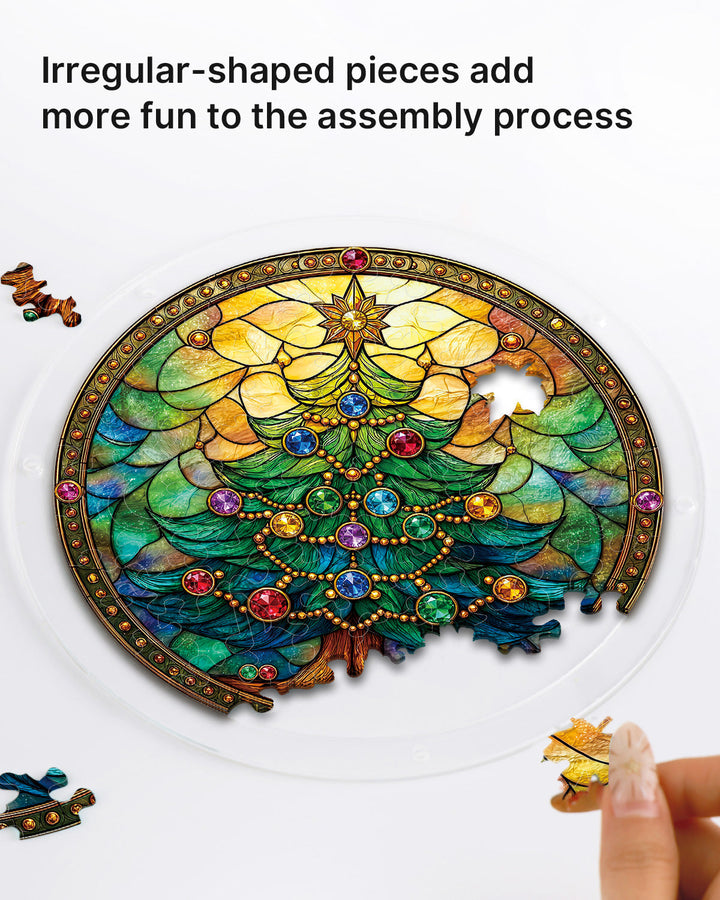 Jeweled Christmas Tree Light Suncatcher-Acrylic Window Art
