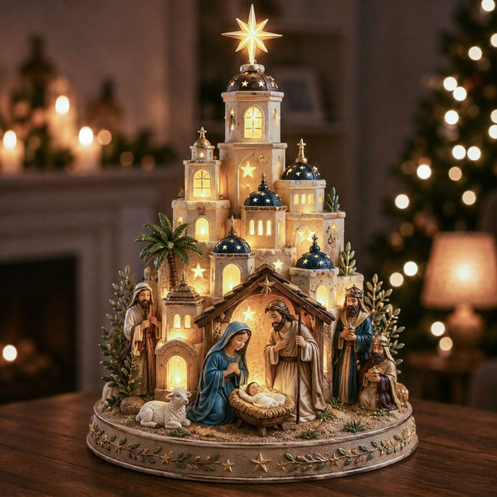 🔥 LAST DAY 49% OFF – ✨Bethlehem Nativity Church Light Tower✨