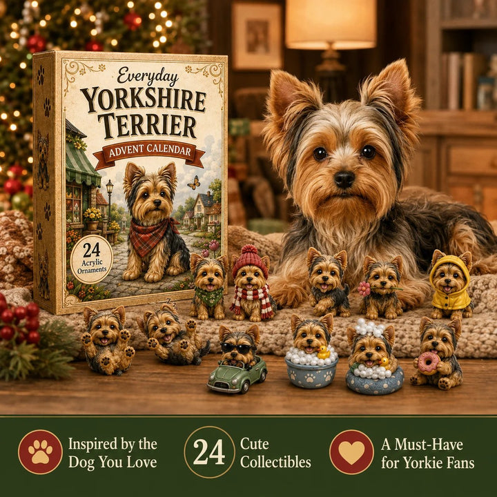 Everyday Yorkshire Terrier Advent Calendar 2026 - 24-Day  Festive Countdown