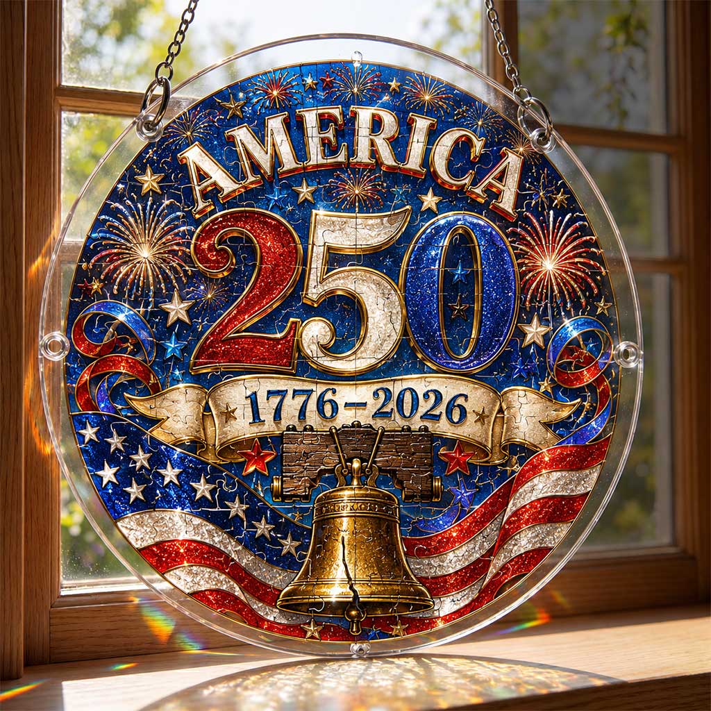 America 250th Anniversary Acrylic Puzzle Hanging Ornament