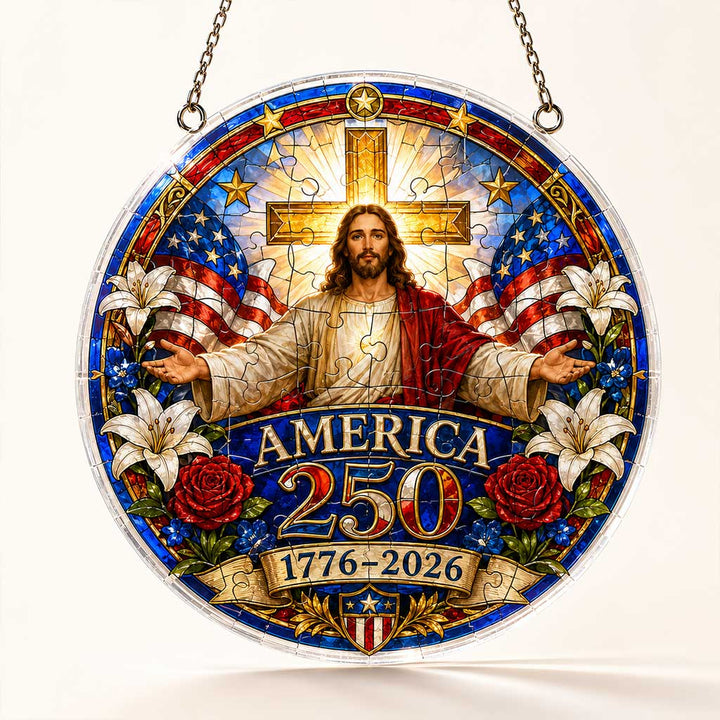 America 250th Anniversary Acrylic Puzzle Hanging Ornament