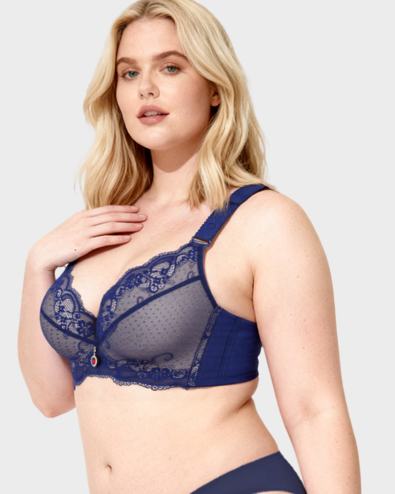 Lace Underwire Padded Push Up Bra