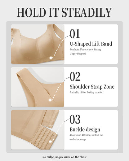 Full Support Wireless Push-Up Minimizer Bra