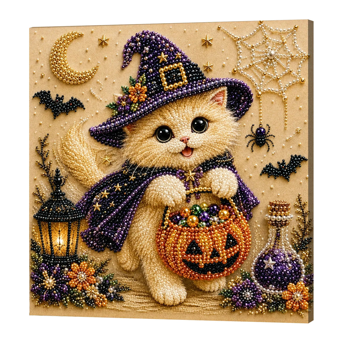 🐱33Framed Cute Kitten - Pearls Painting Kit