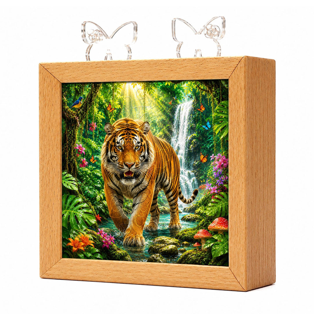 Acrylic Puzzle Night Light - Jungle Tiger King