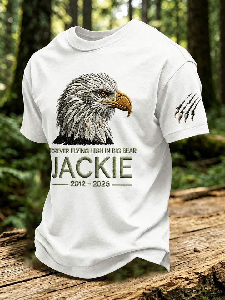 Men'S Forever Over Big Bear, Fly Free Jackie Printed Short-Sleeve T-Shirt