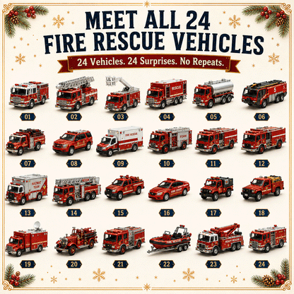 Limited Edition $19.99, Only 100 Sets Left!🚒Fire Rescue 24-Day Advent Calendar