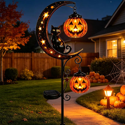 🎃 Halloween Early Bird Sale 🔥 | 49% OFF Pumpkin Moon Garden Stake Light
