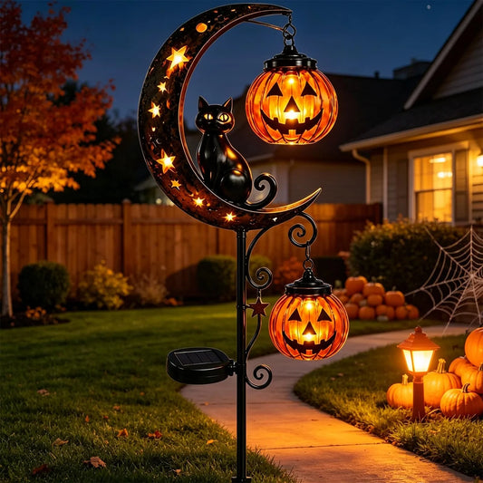 🎃 Halloween Early Bird Sale 🔥 | 49% OFF Pumpkin Moon Garden Stake Light